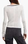 Free People Tipton Raw Edge Button-Up Top