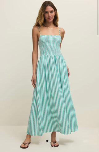 Z SUPPLY BAYSIDE STRIPE LINEN MAXI DRESS
