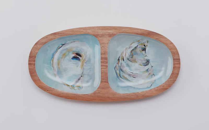 Oyster tray shown from top


Original Kim Hovell Artwork: Providence
Dimensions: 12" x 6"
Material: Acacia Wood

Mafe in USA 