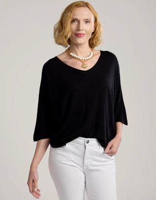 Esma Dolman Sleeve V-Neck Knit Top