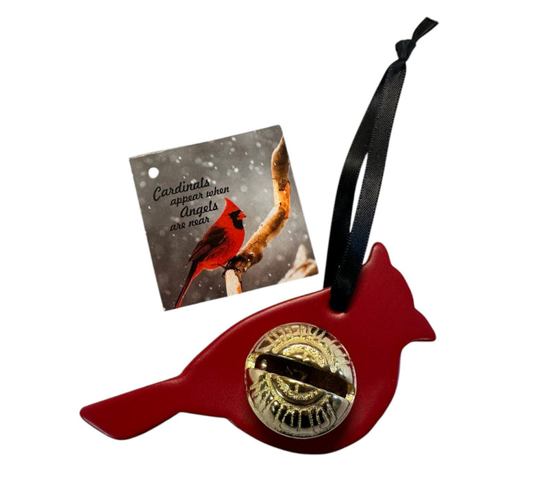 These cute cardinal bells are perfect to hang  on your Christmas Tree during the holidays to remind yourself of a loved ones passing or keep out all year. 

Each cardinal comes with a card that reads: "Though we may be apart, you need to know that you are always in my heart"

Made in USA 