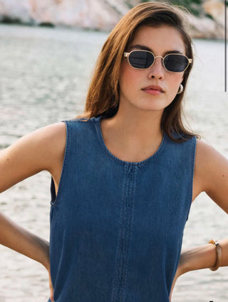 Z SUPPLY Sun Seeker Denim Tank Deep Water
