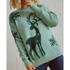 Winter Snowflake Reindeer Jacquard Sweater