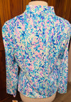Lulu B  Cooling UPF50+ High Neck Zip Pull Over Top