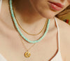 Pink/ Aqua  Opal Necklace Water Friendly