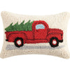 Christmas Tree Red Truck Pillow