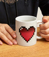 Showing the mug fill
Of hot tea changing from
Black to red 