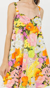 FLORAL PRINT BABYDOLL MINI DRESS
