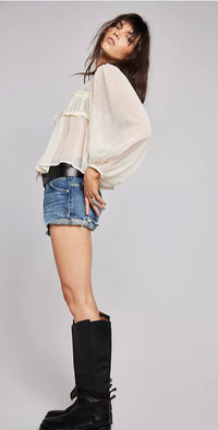 We The Free Now Or Never Denim Shorts In Sunsational