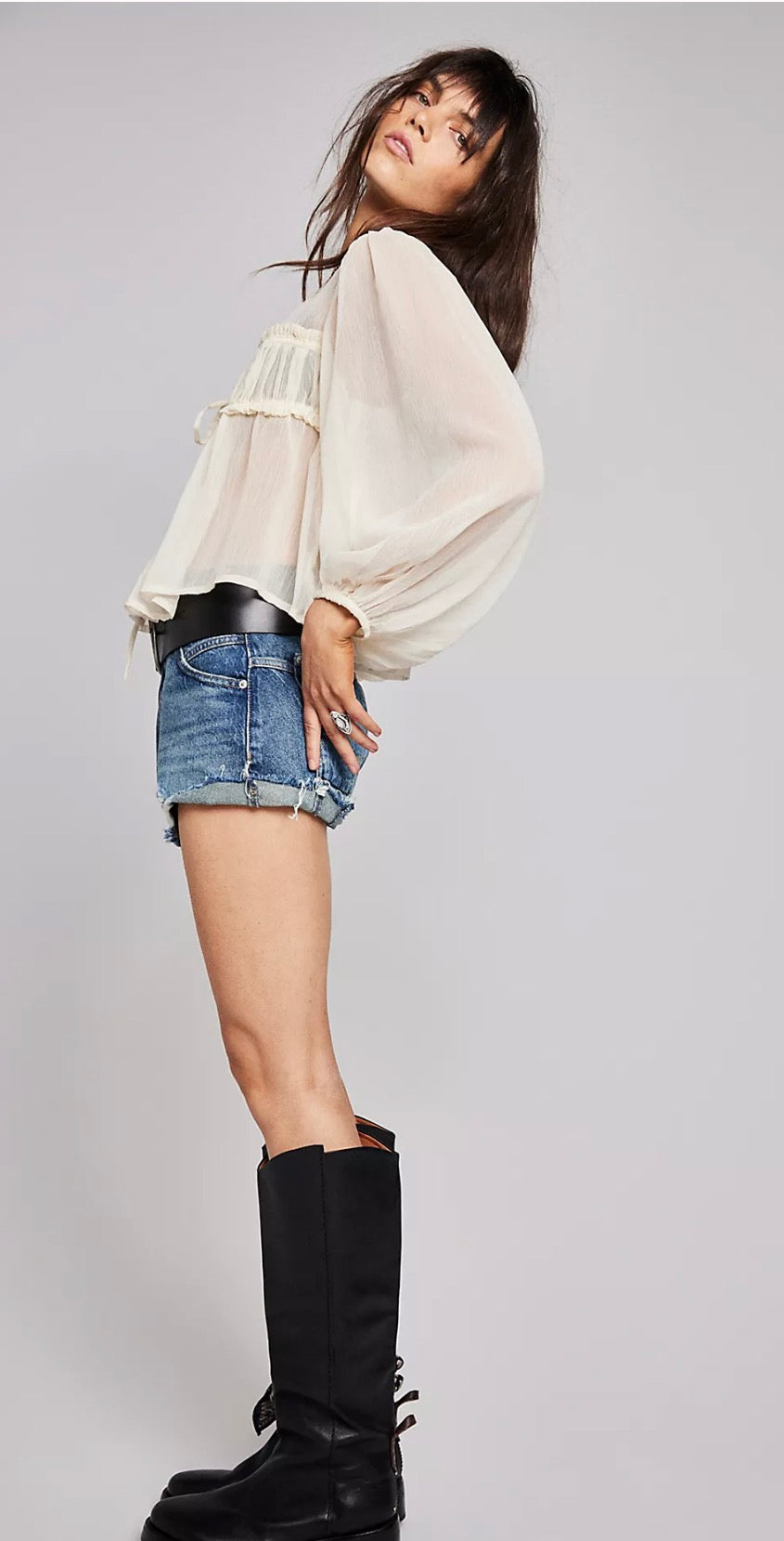 We The Free Now Or Never Denim Shorts In Sunsational
