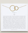 Gold interlocking double rings shown 