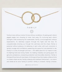 Gold interlocking double rings shown 