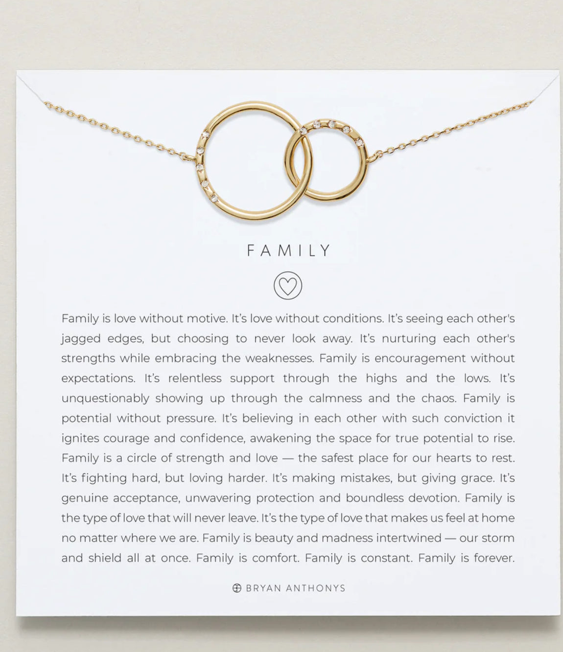Gold interlocking double rings shown 