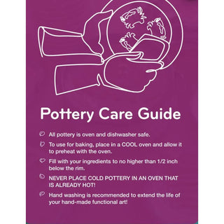 
• Handmade with Care: Each piece of pottery is crafted with love, there may be slight variations in sizes and glazes making them truly one-of-a-kind. We do our best to create a consistent product, and ensure that every item is of highest quality