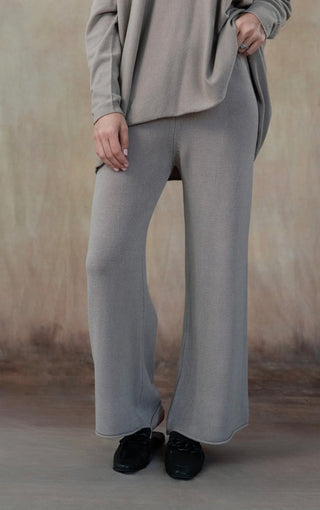 Cleo Italian Knit Wide-Leg Sweater Pants – Luxury Loungewear