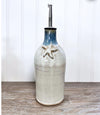 Handmade Starfish Pottery Olive Oil Bottle