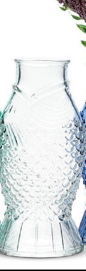 Small Spouting Fish Vase-3 Assorted-7"H