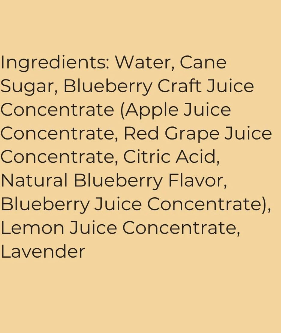 Blueberry & Lavender All Natural Drink Mixer