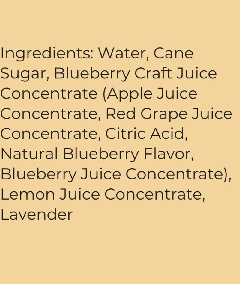 Blueberry & Lavender All Natural Drink Mixer