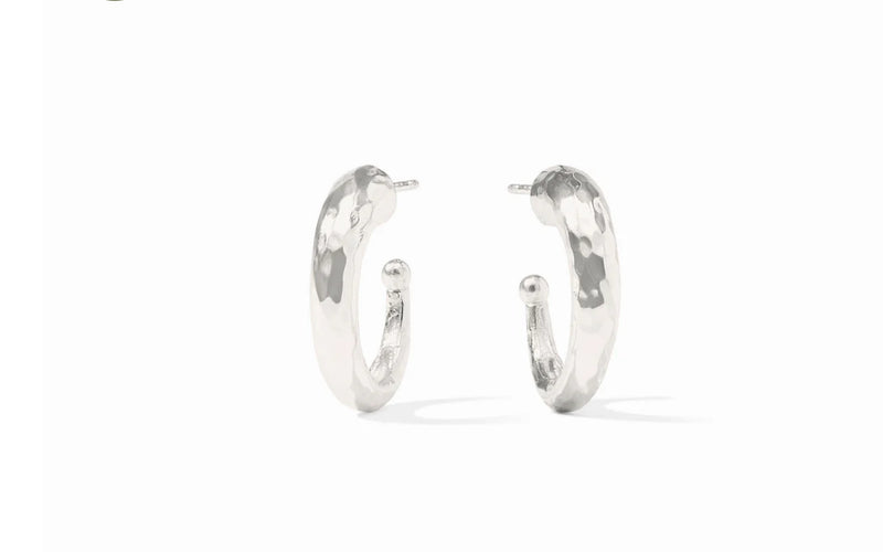 Julie Vos Hammered Hoop Silver