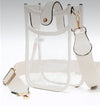 Be game day and concert ready. 
Showing white small bag 


Our clear  bags are perfect for headed to your favorite sporting event, college game, concert or music festival.

 

 Stadium Concert Crossbody Bag

9.5" x 3" x 6" rectangle 

6.75" x 8.25" x 2.75" mini

 

 

 

 

 

 
