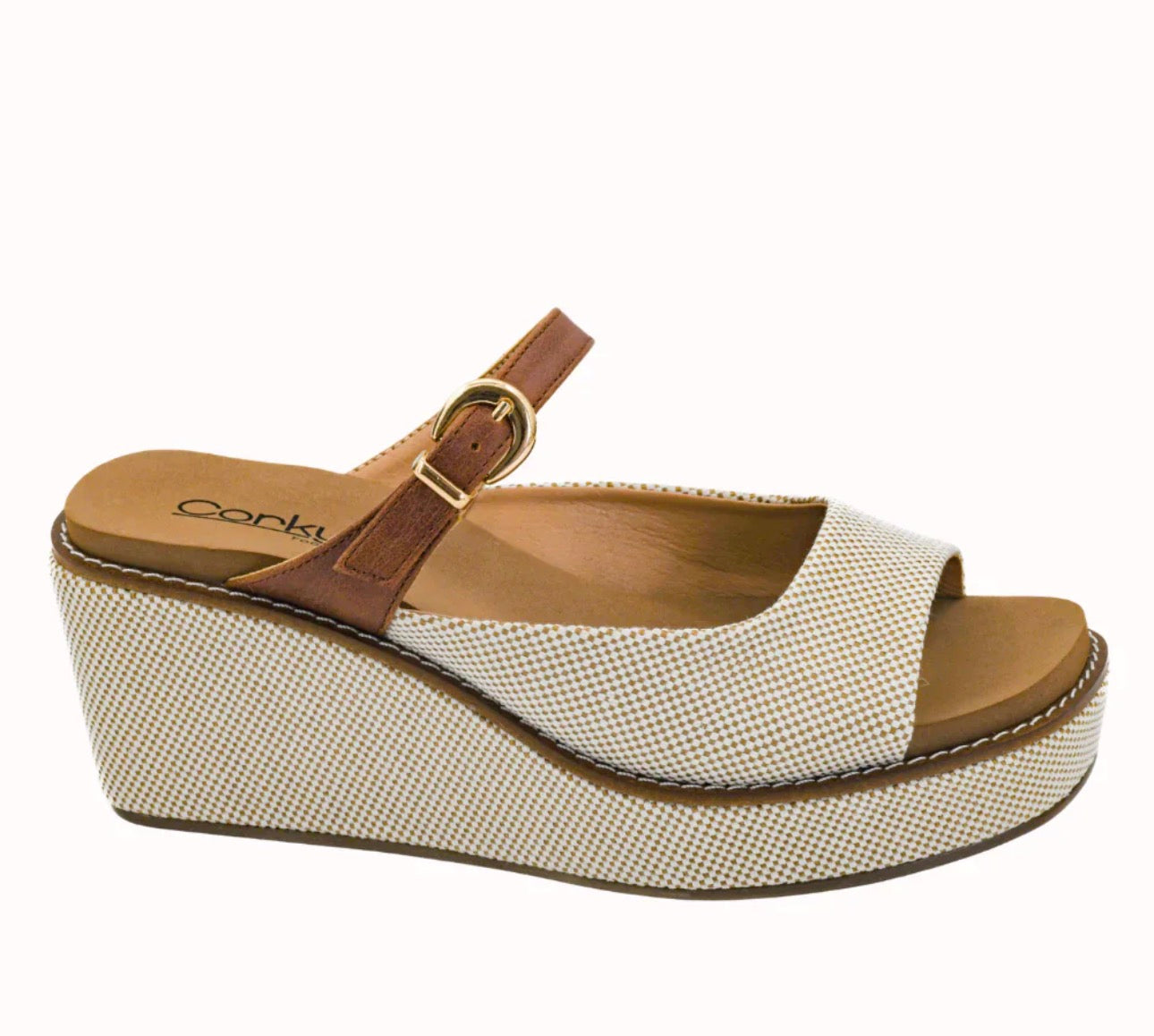 Corky’s Treat Yourself Bourbon – Ultra-Cushioned Adjustable Walking Sandal