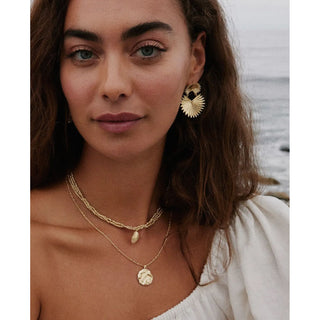 Necklace shown on model