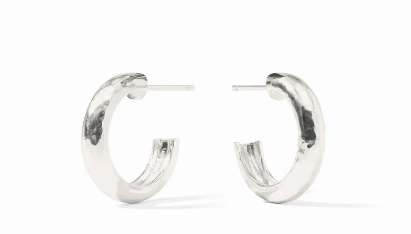 Pure silver plate (tarnish-free)
Length: 0.9 inches (small), 1.3 inches (medium), 1.7 inches (large)
Post for pierced ears
Includes pure silver plated earring backs
Julie Vos hallmark