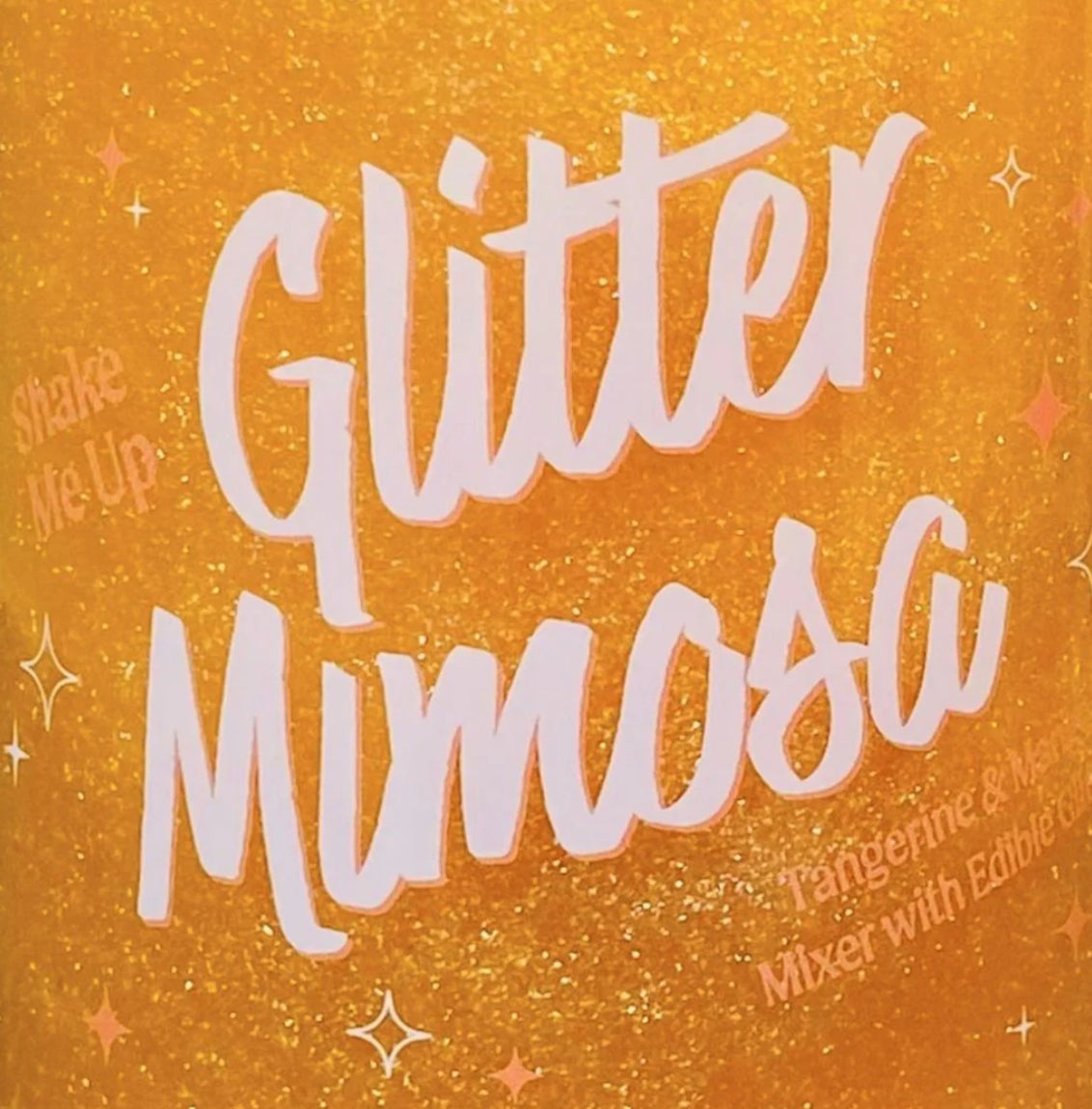 Showing edible glitter in mixed 