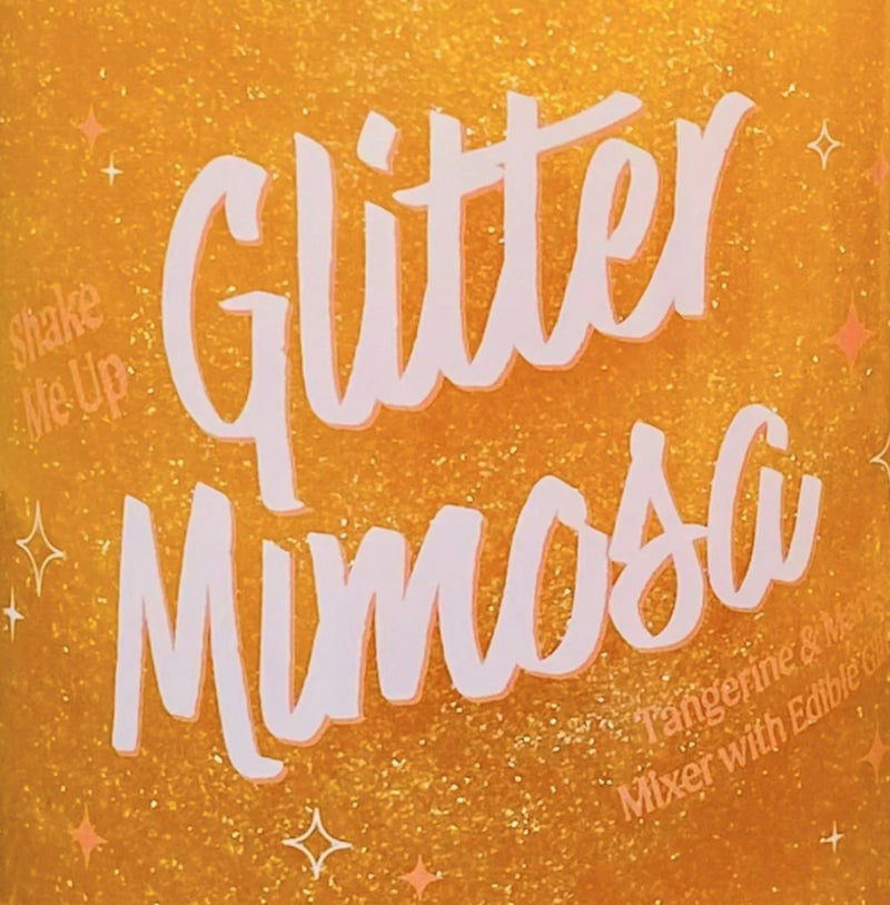 Showing edible glitter in mixed 