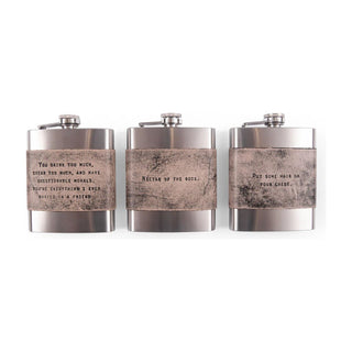 Metal and Leather Flask
