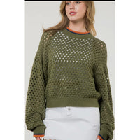 Eyelet Knot Sweater