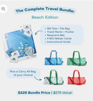 Mini Mahjer Beach Edition: Complete American Mahjong Travel Set & Carry Bag