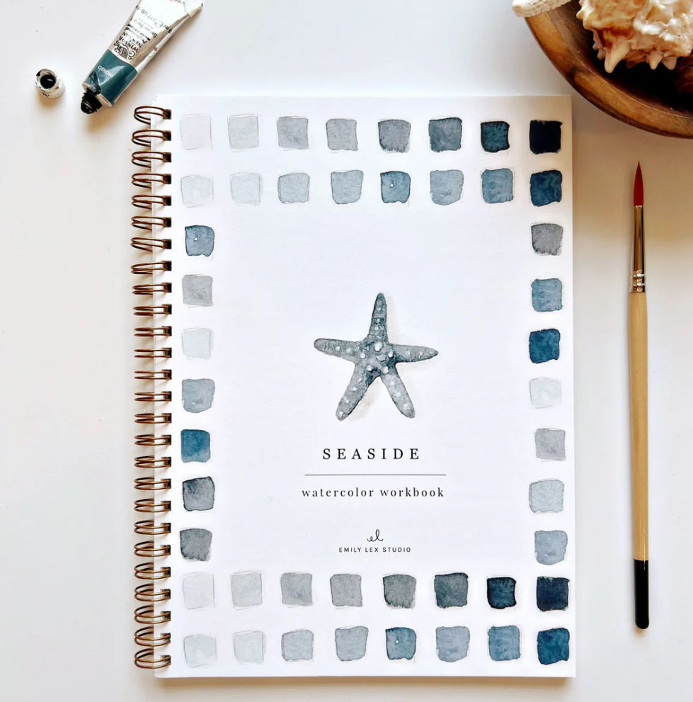 Practice your painting with these delightful watercolor workbooks. Each includes 10 beginner-friendly sketches. There are examples to reference, simple instructions, and pre-printed sketches ready for you to paint directly on the page. Perfect for adults and kids and paired with 

Details:

Over 40 spiral-bound lay flat pages
Professionally printed on 100lb recycled paper
7" x 9"
Original watercolor artwork + sketches by Emily Lex
Made in USA 