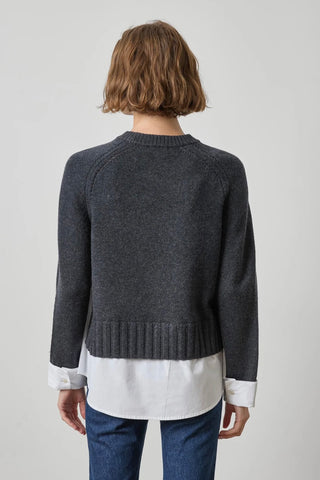 Luxe Cashmere Blend 2-in-1 Mixed Media Layered Sweater