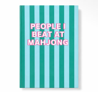 My Casita "People I Beat at Mahjong" Hardcover Journal - Green Blue