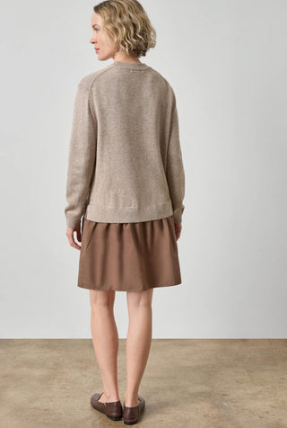 Lilla P Mixed Media Cashmere Blend Combo Sweater Dress