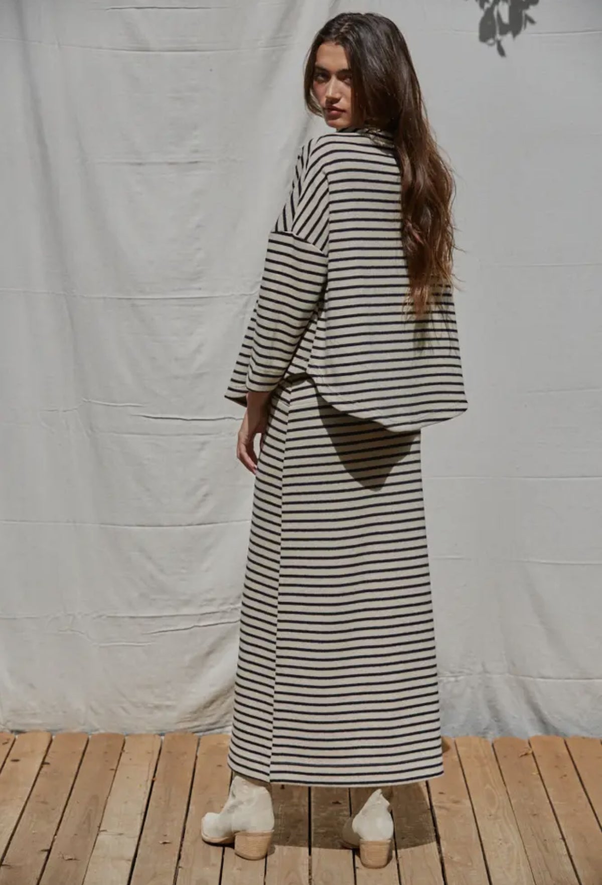 Shown with matching top from behind 