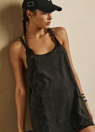 FP Movement Hot Shot Mini Dress Blue  Indigo Or Black