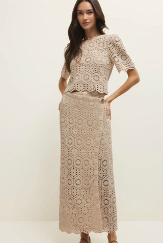 Z Supply Raquel Reversible Cotton Lace Cropped Top