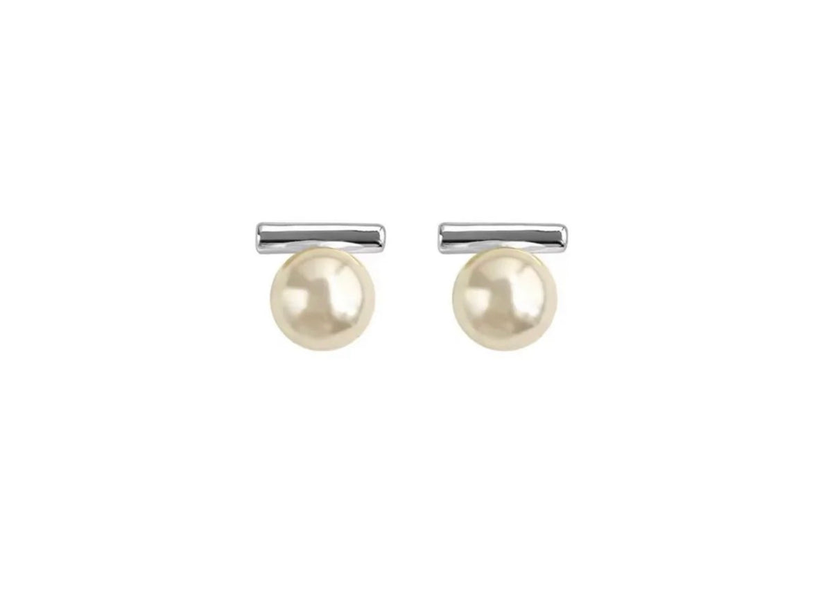 Set The Bar Pearl Studs