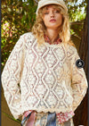 Cream Crochet Sweater