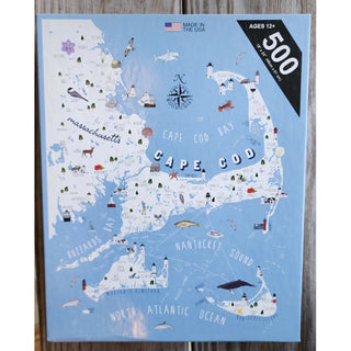 Piece together your favorite spots on Cape Cod including our favorite spots- Wareham, Marion, mattapoiett, Fairhaven and New Bedford  


500 PC jigsaw puzzle. Made In The U.S.A.