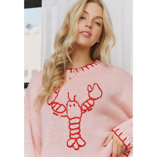Pink Lobster Sweater