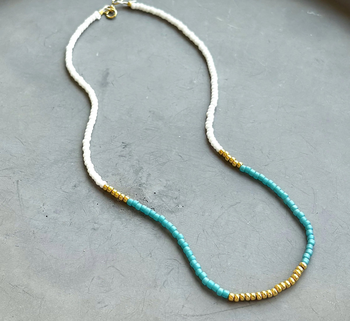 Turquoise and white necklace 