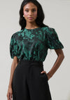 Palmina Jacquard Puff Sleeve Top