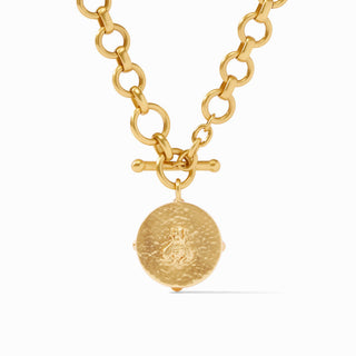 Julie Vos Honeybee Demi Necklace, reverse bas relief bee side