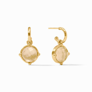 Julie Vos Honeybee Hoop & Charm Earring, Iridescent Champagne