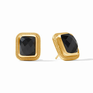 Julie Vos Cheval Stone Stud, Obsidian Black