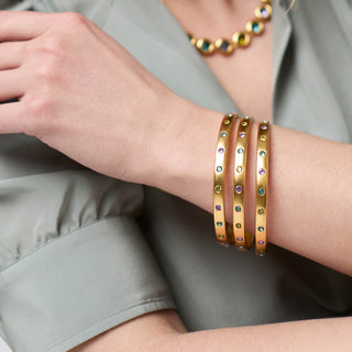 Julie Vos Rainbow Bangle stacked